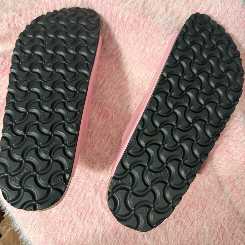 Birkenstock Pink Double-Strap Sandals with Gold Buckles - Picture 5 of 6